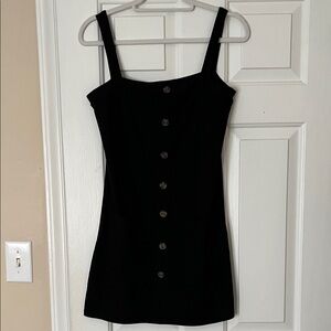 BNDI Black Button-Down Mini Dress